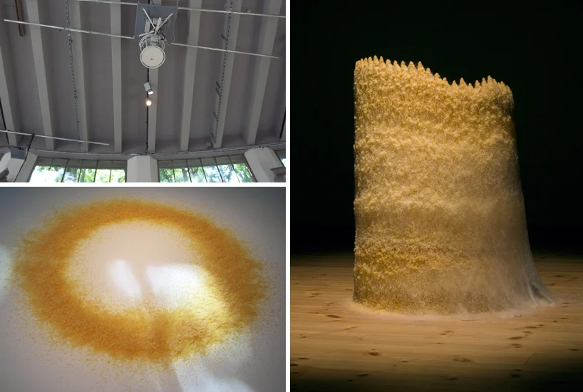 0.5g min by Albin Karlsson, an evolving sculpture that accumulates material over time