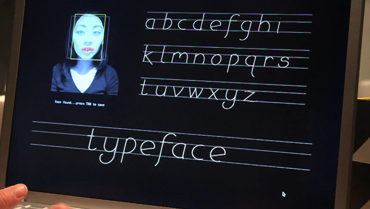 Typographic variations from Mary Huang's TYPEFACE project